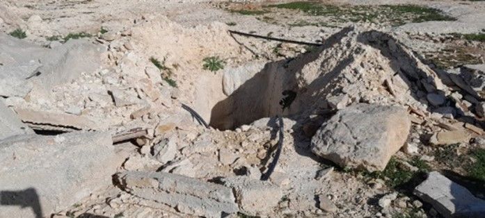 The community’s water well demolished by Israeli settlers, according to the community, Masafer Yatta, West Bank, Occupied Palestinian Territories. © MSF