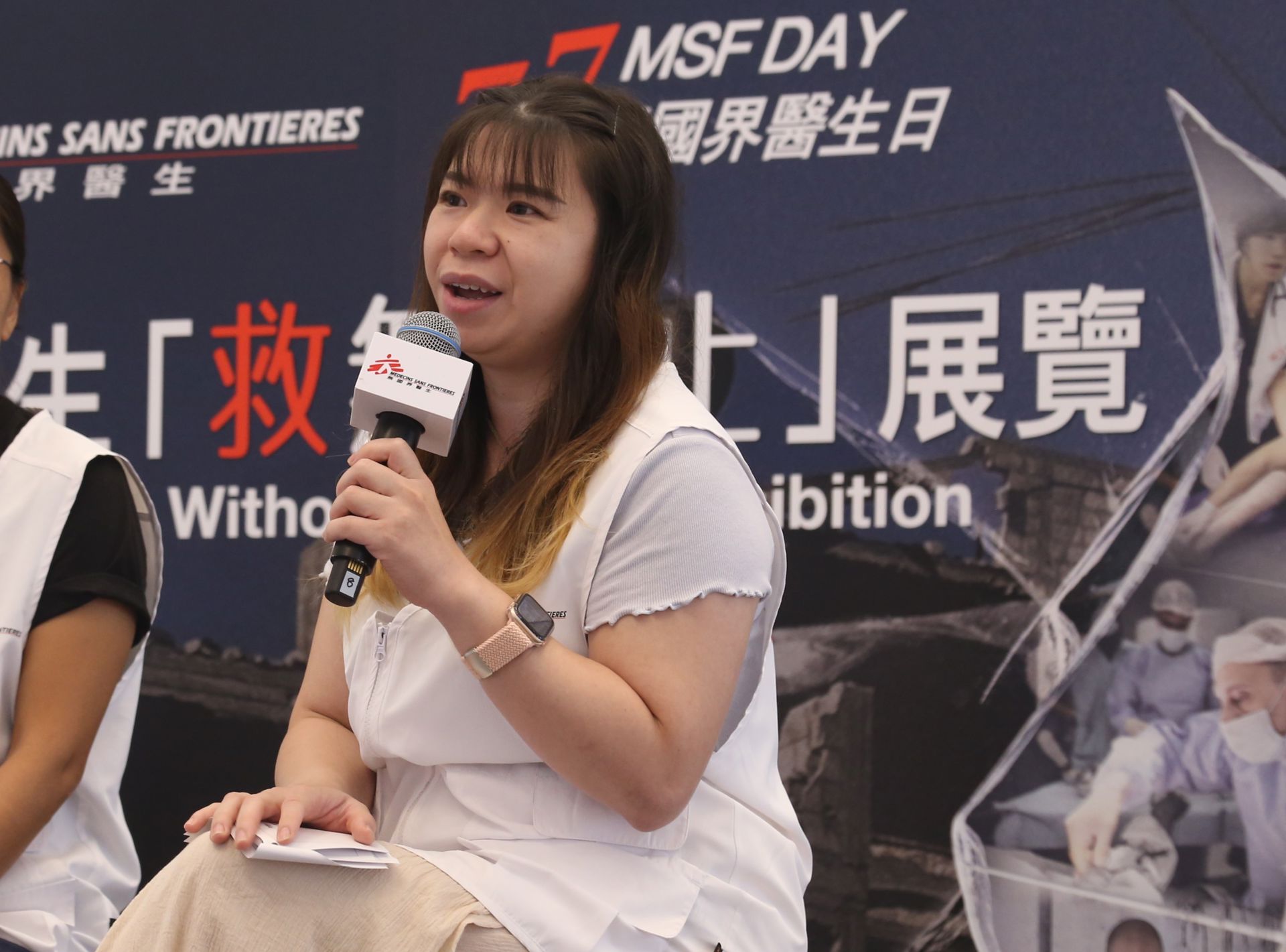 蘇衍霈分享時提及，加沙物資極度短缺，生活條件惡劣，但在戰火中迎接新生命誕生，往往能帶來希望。